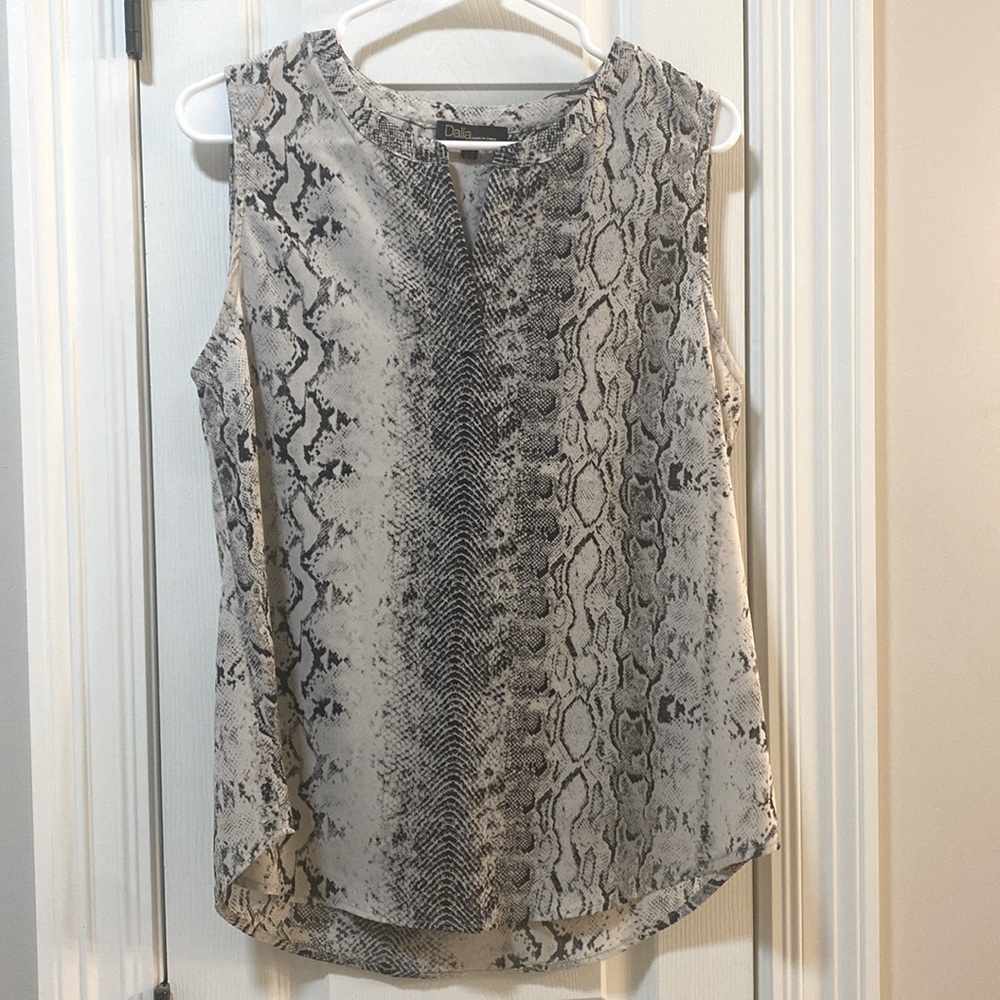 Snake-print tank
